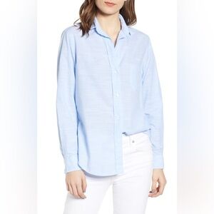 Grayson The Hero Washed Cotton Buttondown Shirt Light Blue Size Large